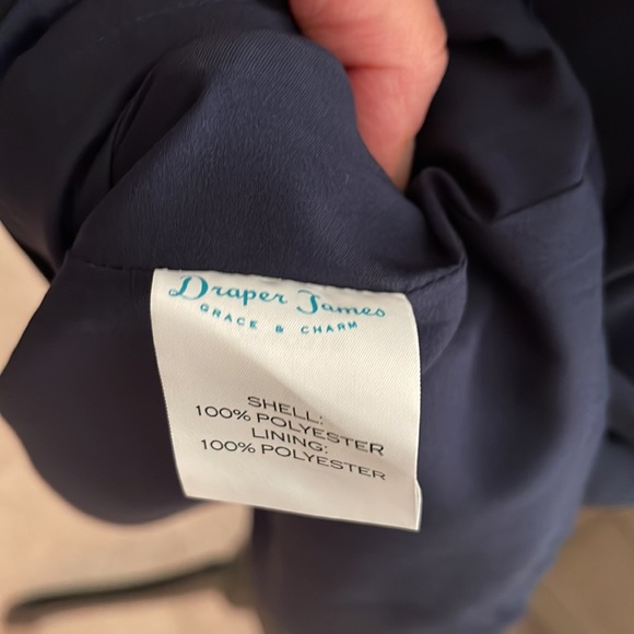 👗NWT👗 - Draper James Solid Keyhole Dress navy blue size 10 - Picture 10 of 13